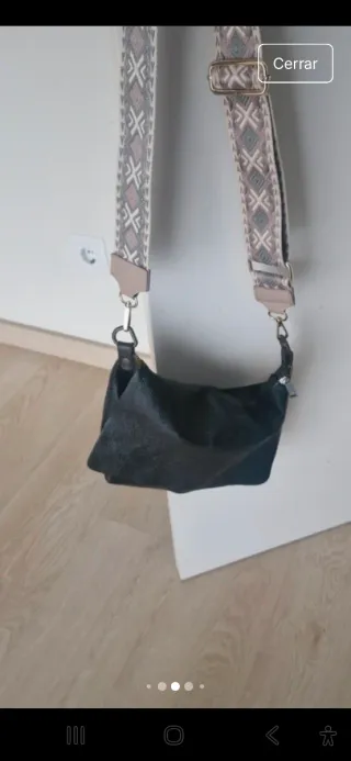 Bolso piel negra