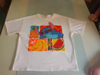 Camiseta Stitch Talla 11-12 Estampado Frutas