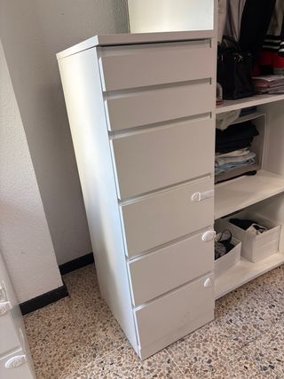 Cassettiera MALM con cassetti 6 bianchi
