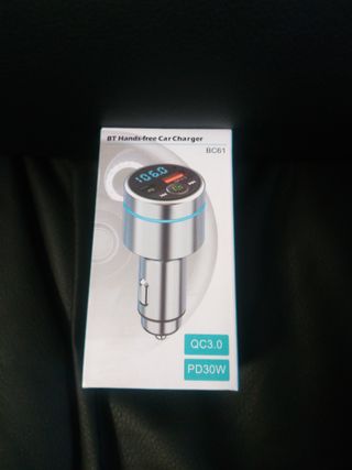 Transmisor FM Bluetooth5.3Coche Mechero metal 30W