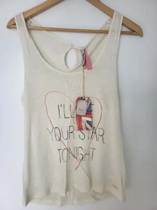 Camiseta tirantes Pepe Jeans corazón y bandera