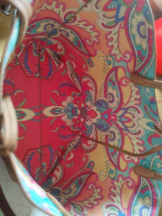 Bolso Desigual Reversible Marrón y Multicolor