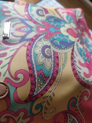 Bolso Desigual Reversible Marrón y Multicolor