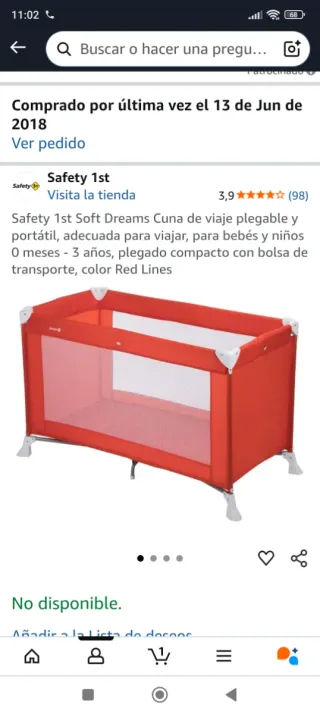 Cuna de viaje Safety 1st plegable