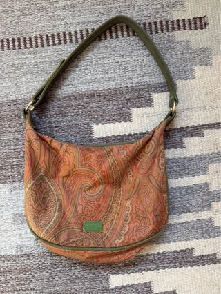 Borsa Etro Paisley arancione e verde