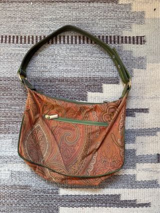 Borsa Etro Paisley arancione e verde