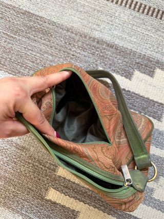 Borsa Etro Paisley arancione e verde