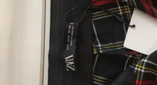Pantalón Skinny Cuadros Escoceses Cremallera