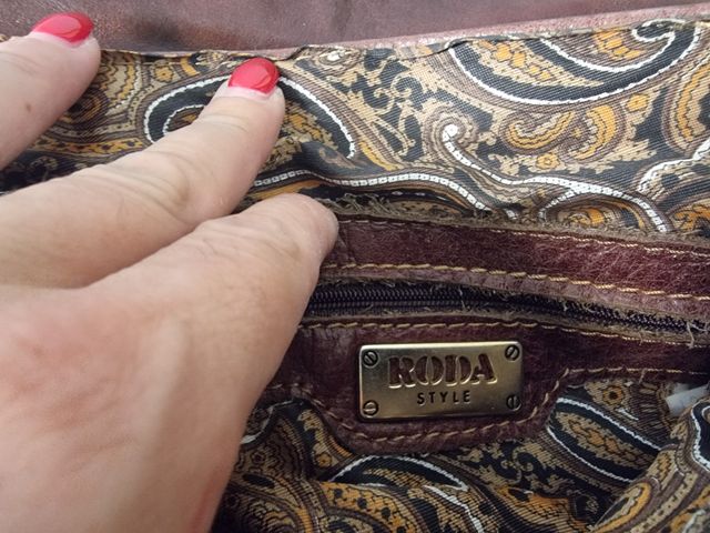 Borsa vintage pelle Roda marrone