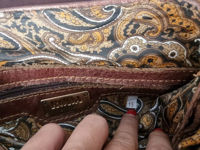 Borsa vintage pelle Roda marrone