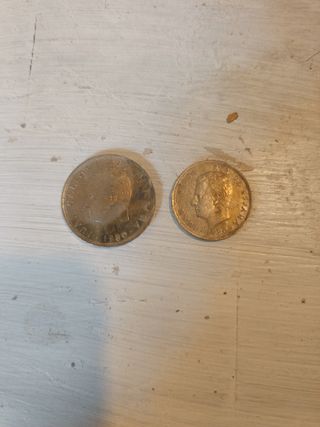 Monedas 5 y 25 Pesetas Mundial de fútbol 1982