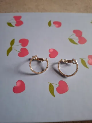 Orecchini cerchio con brillantini