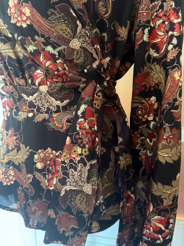 Camicia kimono fantasia floreale