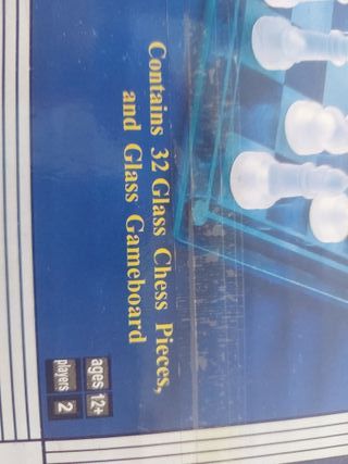 Ajedrez de cristal 20x20cm