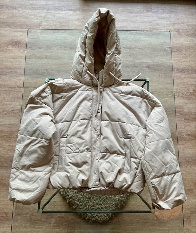 Campera Mujer Primark Talla S Beige Invierno