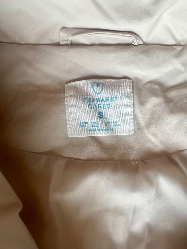 Campera Mujer Primark Talla S Beige Invierno