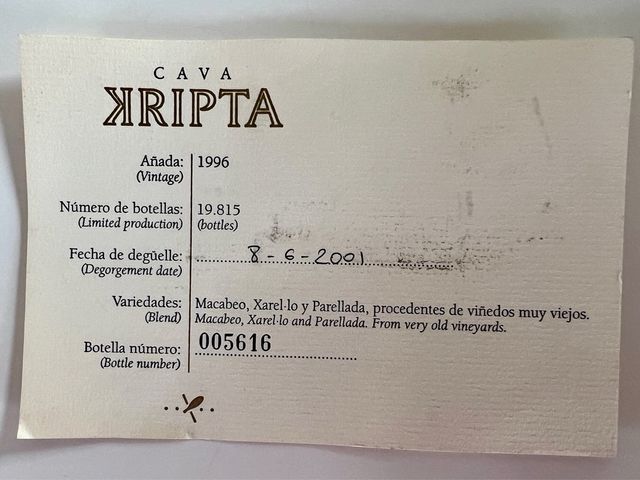 Botella Cava Kipta Agustí Torelló Mata