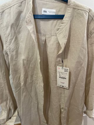 Camisa Zara Beige Talla S