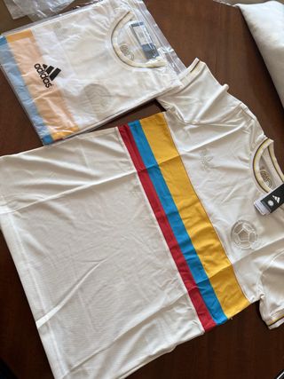 Camiseta Adidas Colombia Multicolor Blanca