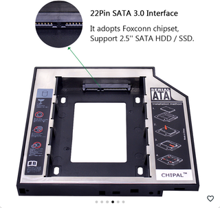 CHIPAL SATA 3.0 2nd HDD Caddy (9,50mm. y 12,7mm.)