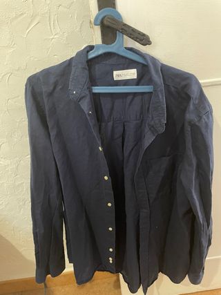 Camisa Zara Hombre Azul