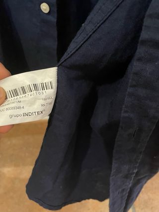 Camisa Zara Hombre Azul