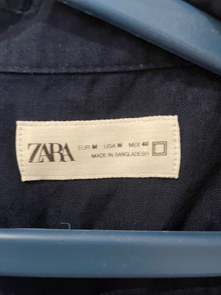 Camisa Zara Hombre Azul