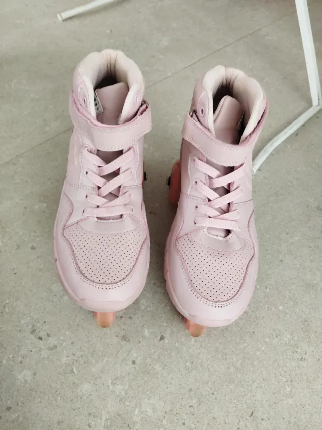 Patines rosas desmontables T38 con luz