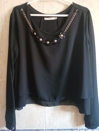 Camisa Gasa Negra INSIDE Talla M