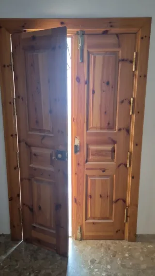 Puerta de madera exterior