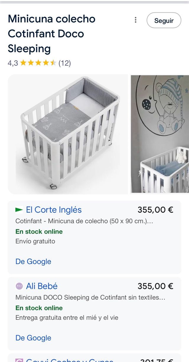 Cuna colecho Cotinfant Doco 90x50