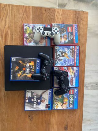 PS4 Slim 1TB + 3 Mandos + Juegos