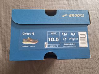 scarpe Brooks Ghost 16 tg. 44,5 col. nere *NEW