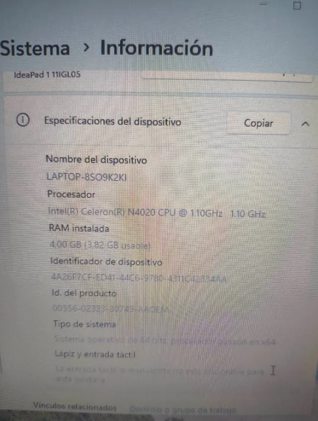 Portátil Lenovo 10 Gris/Plata