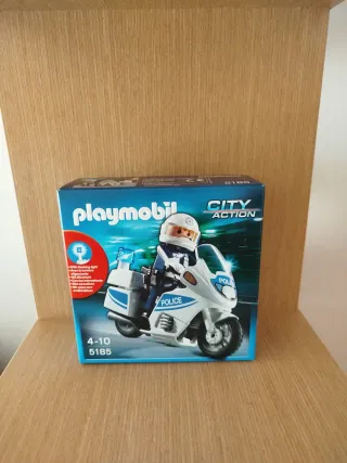 Playmobil City Action Moto Policía 5185 con luz