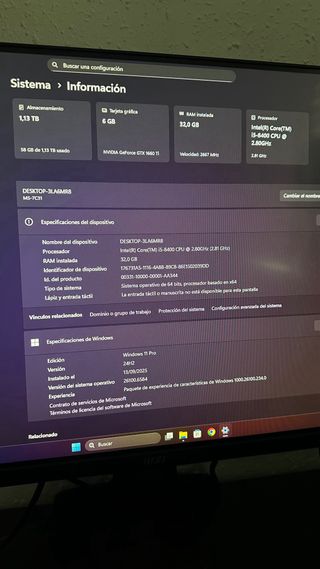 PC Gaming i5-8400, GTX 1660TI, 32GB RAM