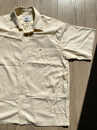 Camisa Lacoste Manga Corta Amarilla