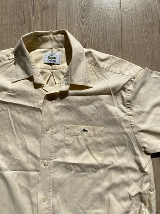Camisa Lacoste Manga Corta Amarilla