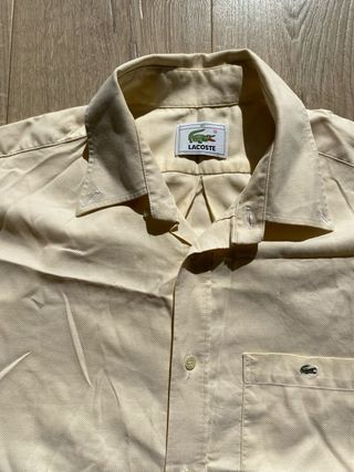 Camisa Lacoste Manga Corta Amarilla