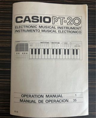 Manuale Casio PT-20 + trasformatore