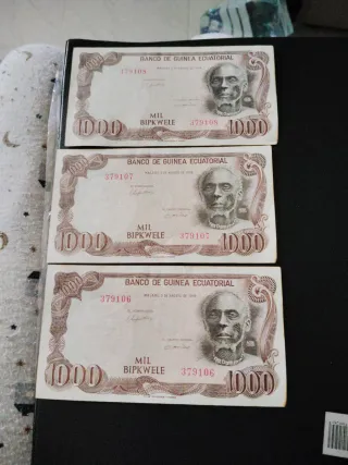 Banconote Bipkwele Guinea Equatoriale 1000
