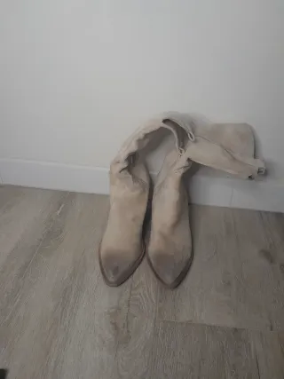 Botas cowboy beige