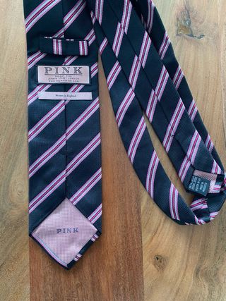 Corbata de seda Azul y rosa