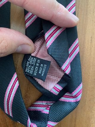 Corbata de seda Azul y rosa