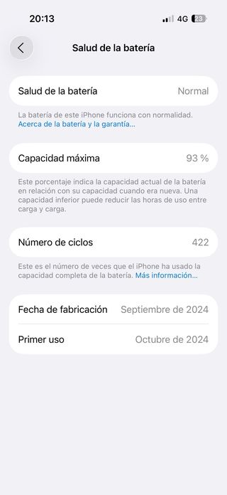 iPhone 16 Pro 256GB. 93% Bateria. En su caja. 