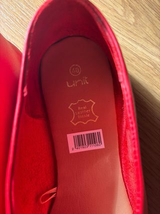 Zapatos de piel rojos talla 40