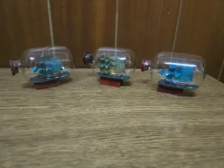3 Figuras Barco en Botella