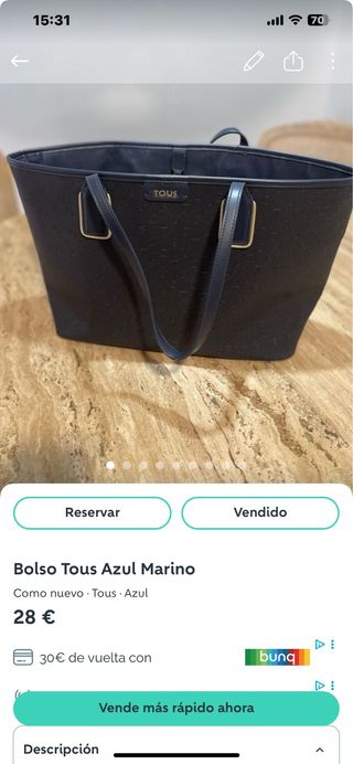Bolso Tous Azul Marino+ zapato beis tacón
