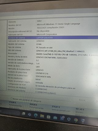 Lenovo IdeaPad 3 i5 - Muy poco uso