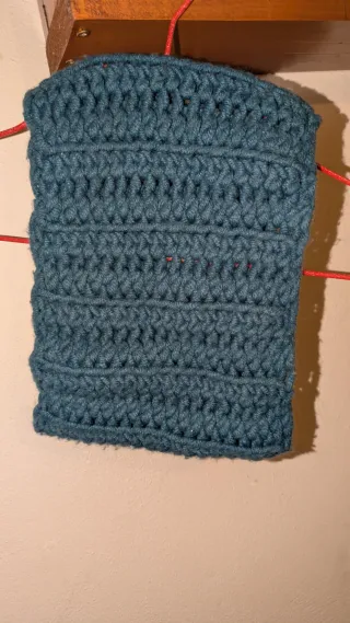 Braga de cuello tejida turquesa